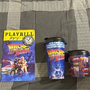 Back to the Future Playbill w sticker Cast SIGNED Playbill Bob Gale Alan Musical